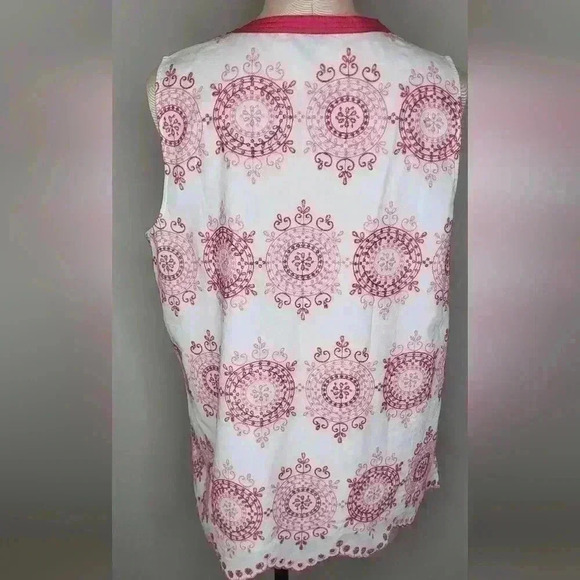 Talbots EMBROIDERED TUNIC SHELL - ARTISTIC MEDALLION Womens XLP Petite - Picture 5 of 12